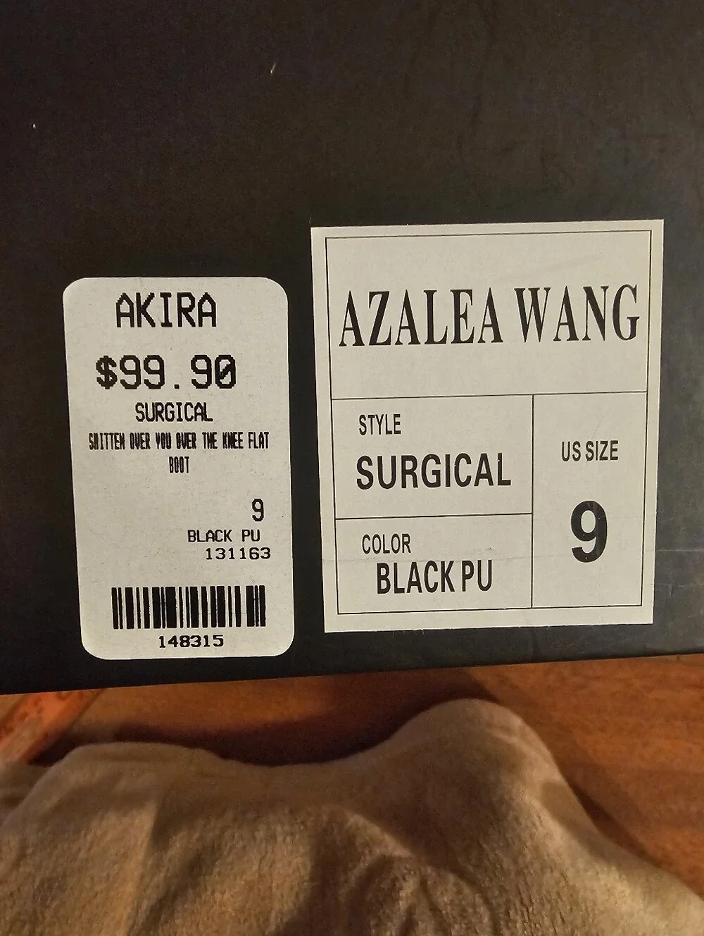 Azalea Wang Akira Surgical Over The Knee Thigh High Flat Boots Size 9 Womens